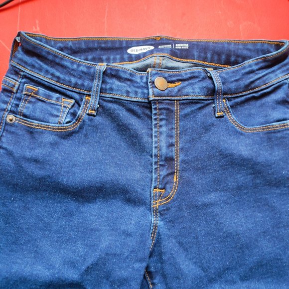 Old Navy Rockstar super skinny jegging regular blue women's size 2 - Picture 2 of 6